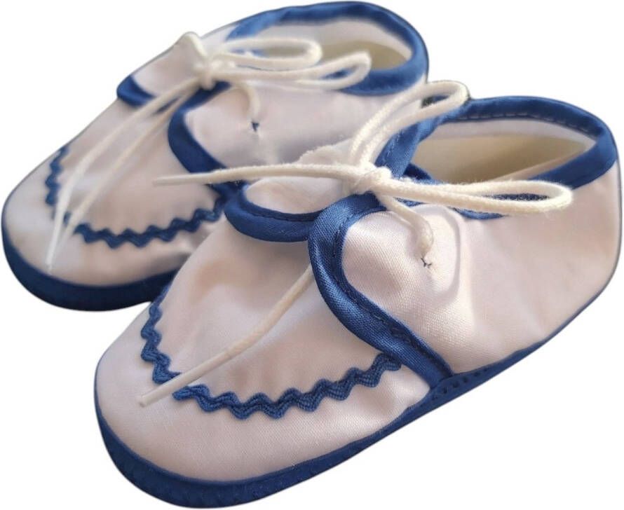 Junior joy babyslof wit blauw jongens