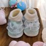 Junior joy Babyschoenen Hoog Newborn Meisjes Lichtblauw wit Met Kant - Thumbnail 4