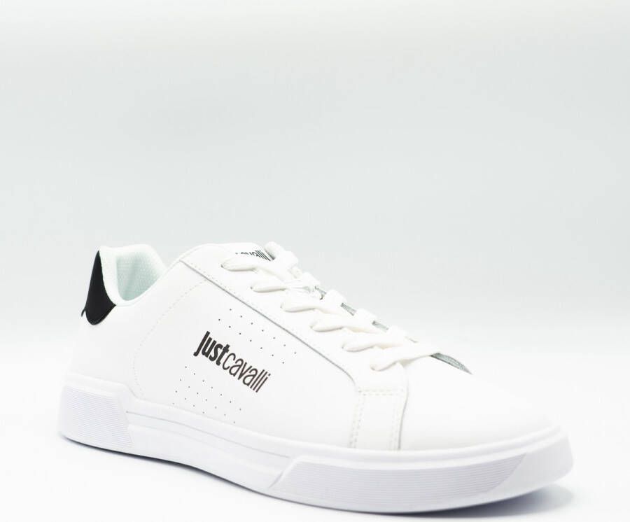 Just Cavalli Witte Leren Sneakers voor Heren Wit Heren