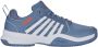 K-Swiss Court Express 2 Clay tennisschoenen blauw wit oranje - Thumbnail 2