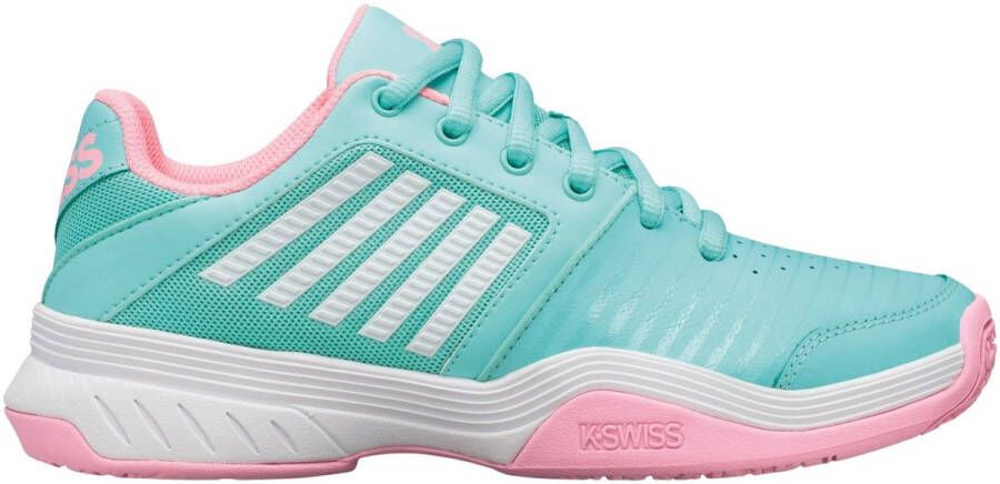 K-Swiss Court Express Omni Sportschoenen lichtblauw wit roze