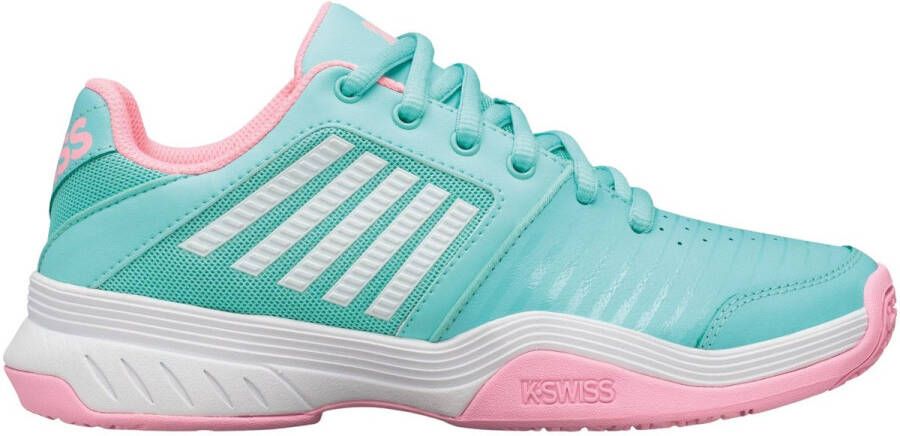 K-Swiss Court Express Omni Sportschoenen lichtblauw wit roze