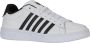 K-Swiss Court Tiebreak II Herentrainers Sportschoenen 04413-191-M Wit Zwart Wit - Thumbnail 1