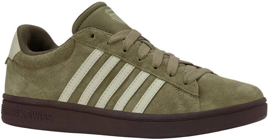 K-Swiss Court Tiebreak II SDE leren herenschoenen 09492-367 donkergroen