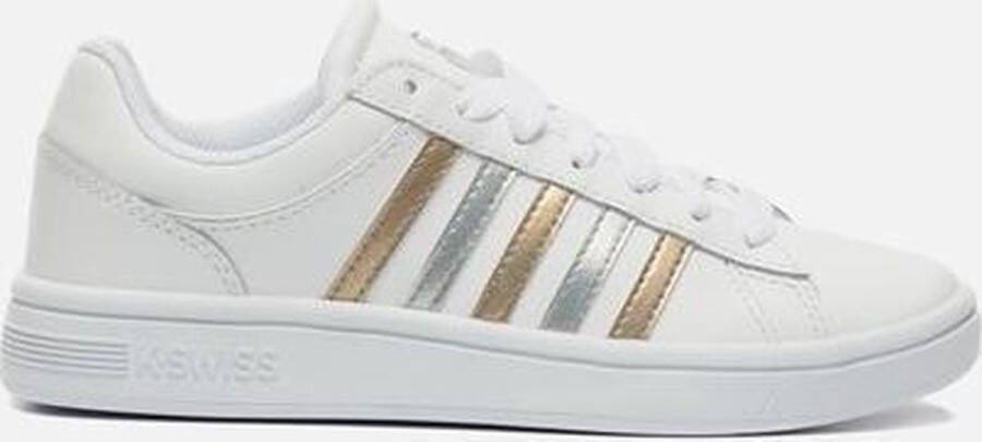 K-Swiss Court Winston leren sneakers wit