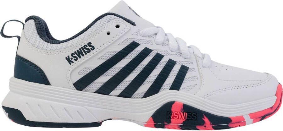 K-Swiss Court Express 2 tennisschoenen wit donkerblauw oranje - Foto 2