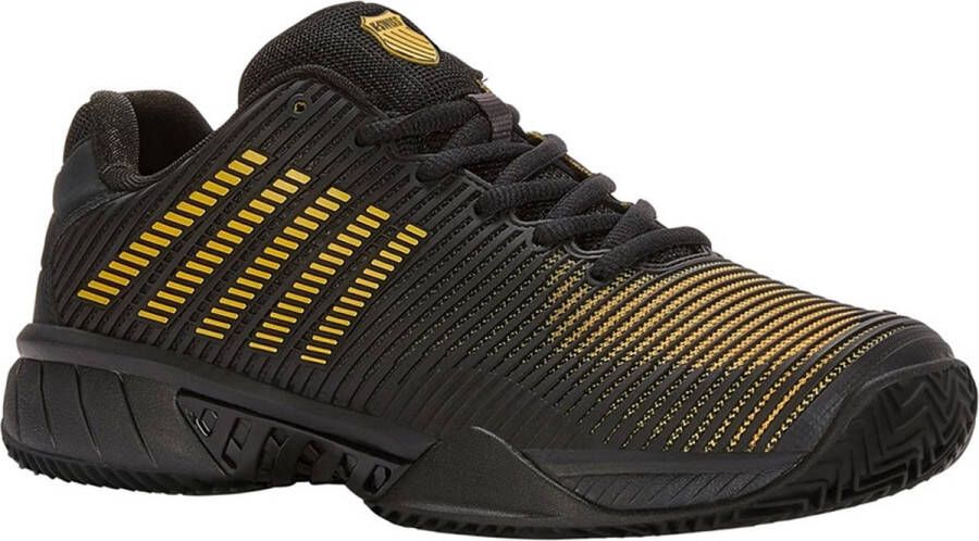 K-Swiss hypercourt express 2 hb Tennisschoenen gravel heren Zwart-Geel - Foto 3