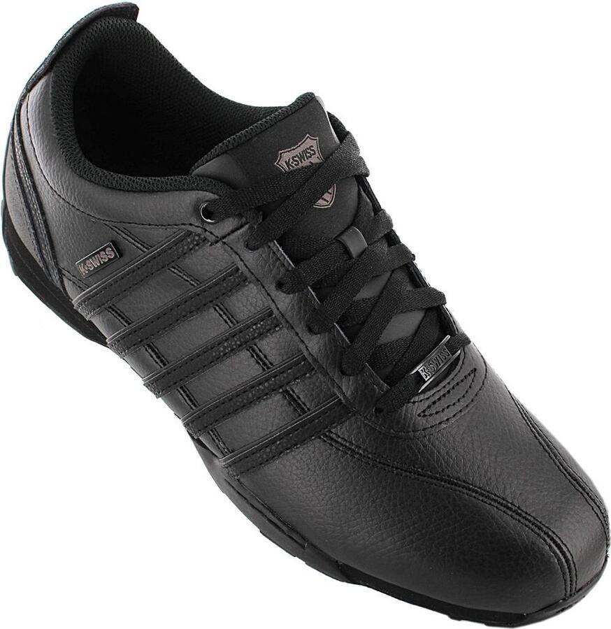 K-Swiss Arvee 1.5 Heren Leer Sneakers Schoenen Sportschoenen Zwart 02453-044-M - Foto 2