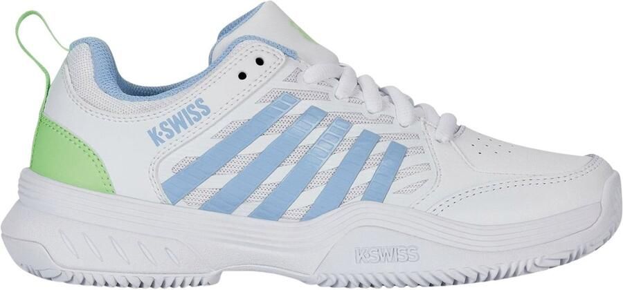K-Swiss Court Express 2 Gravel Dames Tennisschoenen 94429112m Kleur Wit-blauw - Foto 5