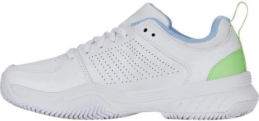 K-Swiss Court Express 2 Gravel Dames Tennisschoenen 94429112m Kleur Wit-blauw - Foto 4