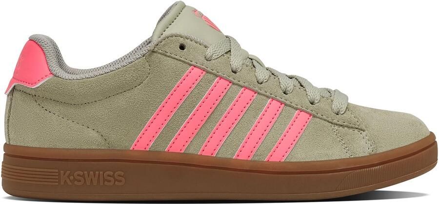 K-Swiss Court Tiebreak II SDE leren damesschoenen 99492-059-M grijs