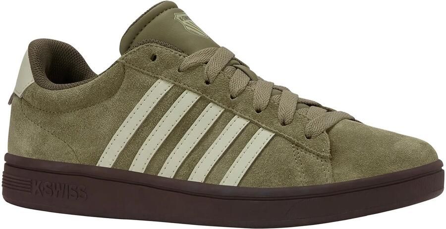 K-Swiss Court Tiebreak II SDE leren herenschoenen 09492-367 donkergroen