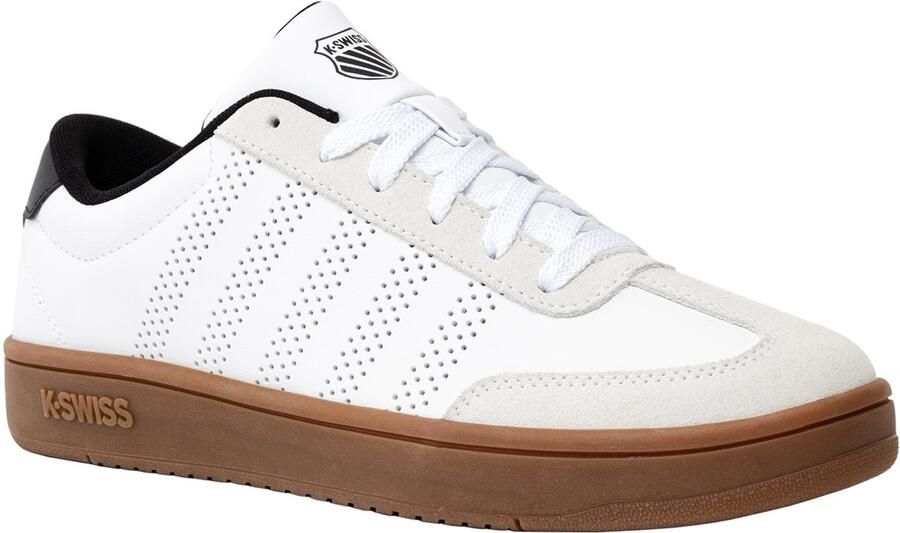 K-Swiss Dames Court Open T Toe Sneakers White Black Gum
