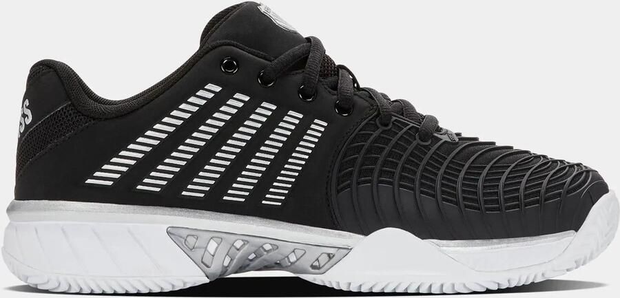K-Swiss Express Light 3 Clay Dames Tennisschoen Zwart Zilver Wit Gravel Sportschoen Alle Ondergronden