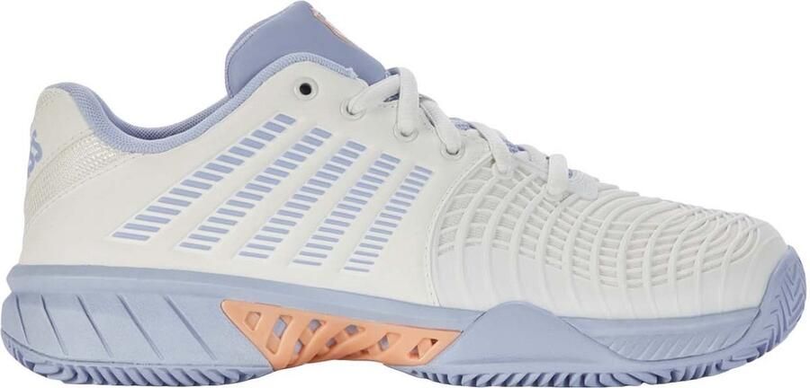 K-Swiss Express Light 3 HB tennisschoenen wit lichtblauw lichtoranje - Foto 2