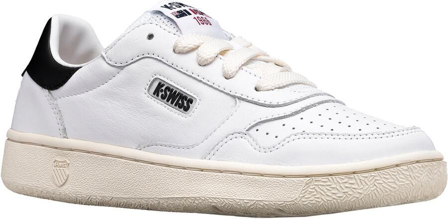 K-Swiss Heren Sneaker Slammcourt LTH Leder 07752-102-M Wit Zwart