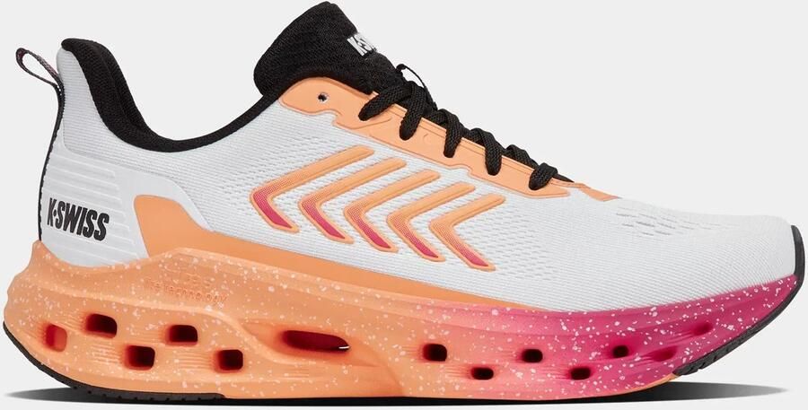 K-Swiss Melrose Tubes Lite Dames Sneaker- Harloopschoen Wit Oranje Roze Zwart