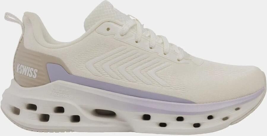 K-Swiss Melrose Tubes Lite Dames Sneaker Harloopschoen Wit Paars Licht Grijs