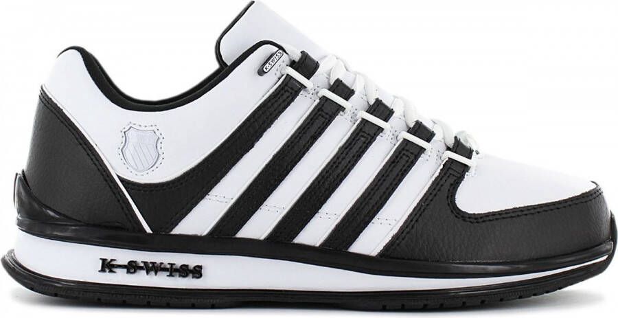 K-Swiss K Swiss Rinzler Heren Leer Sneakers Sportschoenen Schoenen Wit Zwart