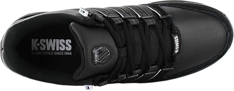 K-Swiss Rinzler Heren Leer Sneakers Schoenen Sportschoenen Zwart 01235-002-M - Foto 5