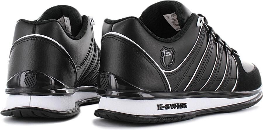 K-Swiss Rinzler Heren Leer Sneakers Schoenen Sportschoenen Zwart 01235-002-M - Foto 4