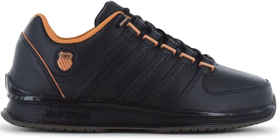 K-Swiss RINZLER Leather Heren Sneakers Schoenen Zwart 01235-014-M