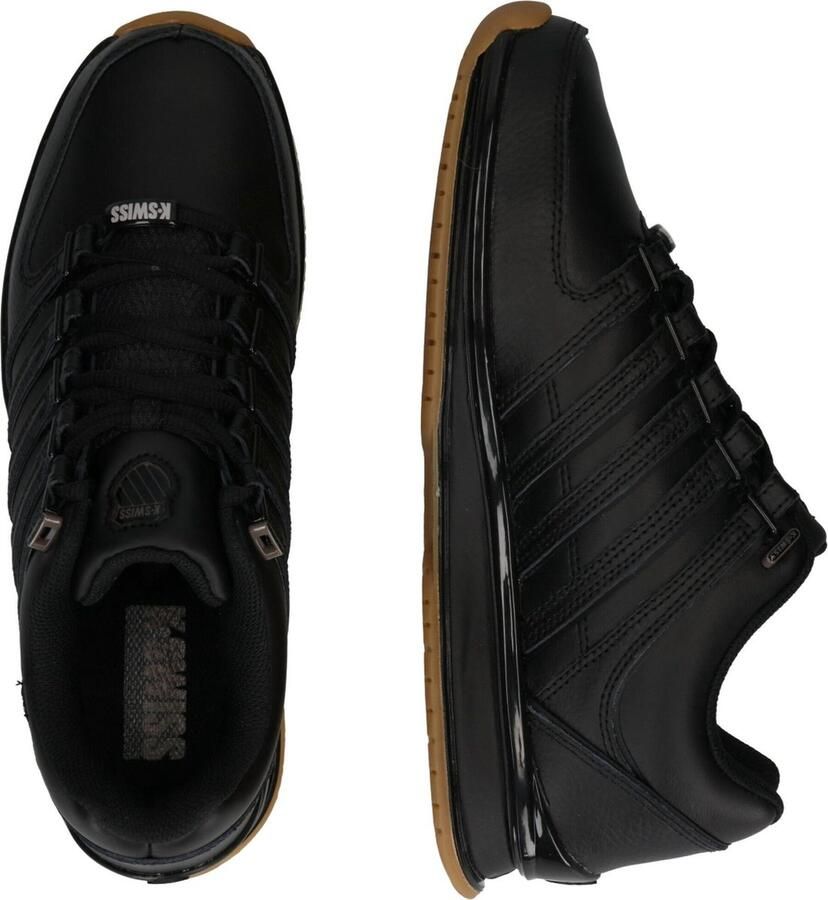 K-Swiss Rinzler Heren Leer Sneakers Sport Casual Schoenen Zwart 01235-050-M - Foto 3