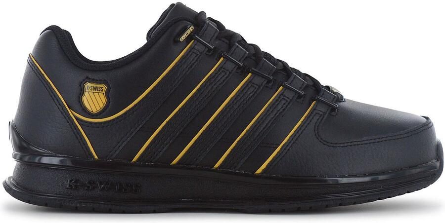 K-Swiss RINZLER Leather Heren Sneakers Schoenen Zwart 01235-071-M