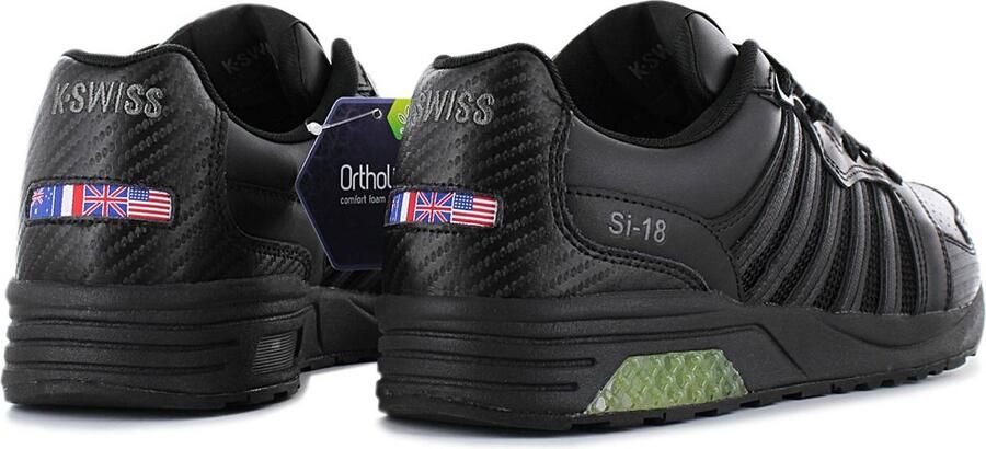 K-Swiss SI-18 RANNEL Heren Sneakers Schoenen Leer Zwart 07920-087-M - Foto 4