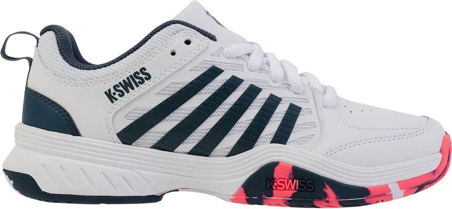 K-Swiss Court Express 2 tennisschoenen wit donkerblauw oranje - Foto 3