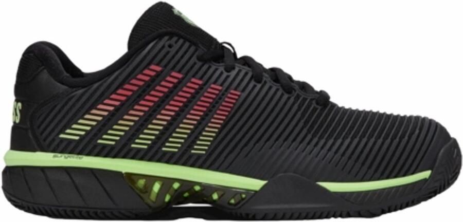 K-Swiss Tennisschoen Men Hypercourt Express 2 Clay Black Soft Neon Green Neon Lava