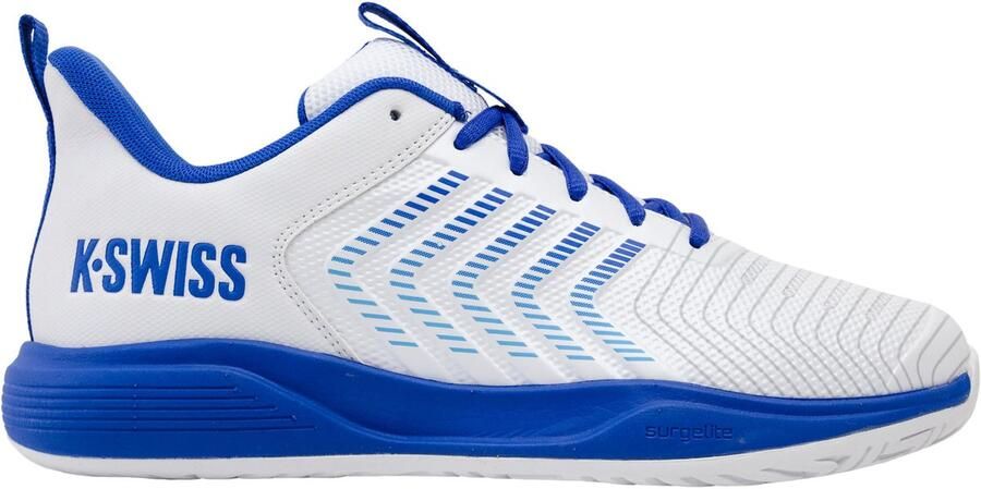 K-Swiss Ultrashot Light Clay Heren Tennisschoen Wit Blauw Sportschoen Gravel Alle Ondergronden - Foto 2