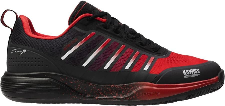 K-Swiss Ultra Court Padel Heren Padelschoen Rood Zwart Wit