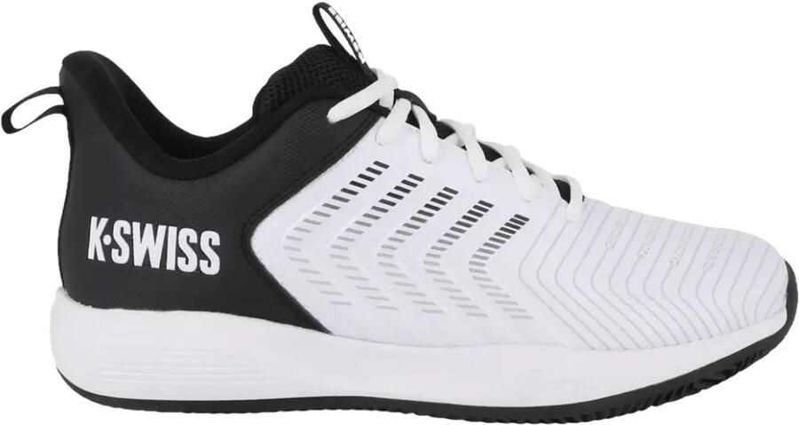 K-Swiss Ultrashot Light Clay Heren Tennisschoen Wit Zwart Sportschoen Gravel Alle Ondergronden