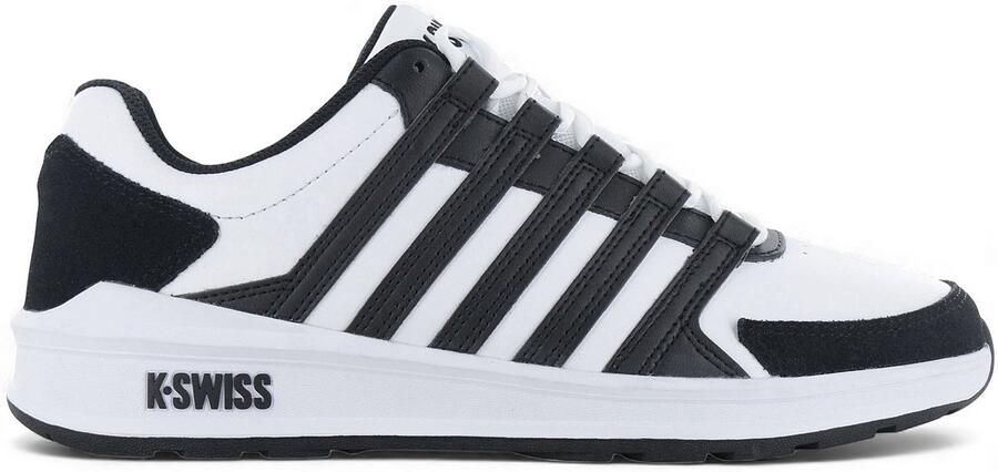 K-Swiss Vista Trainer Heren Sneakers Schoenen Wit-Zwart 07000-034-M