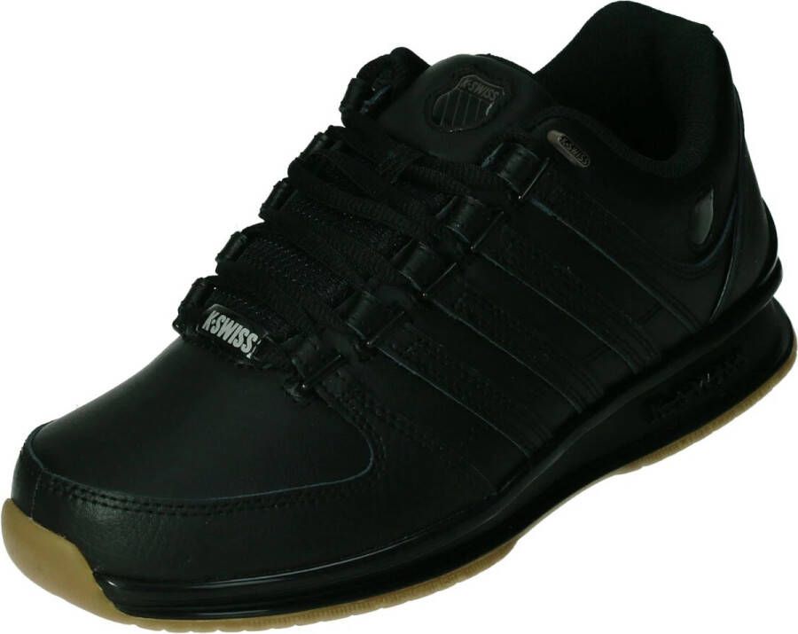 K-Swiss Rinzler Heren Leer Sneakers Sport Casual Schoenen Zwart 01235-050-M
