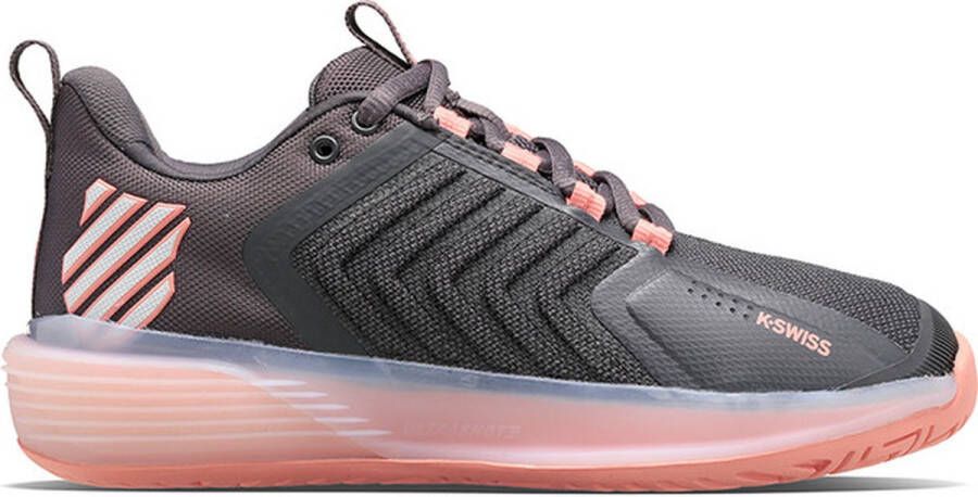 K-Swiss Ultrashot 3 Dames Sportschoenen Tennis Smashcourt Grey Pink