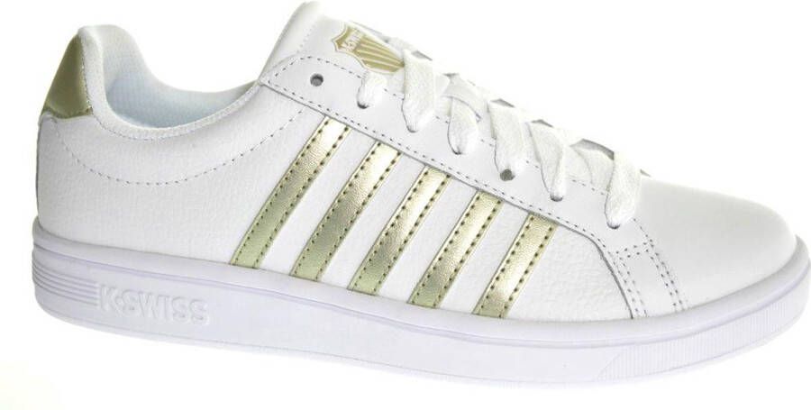 K-Swiss Women Court Tiebreak white champagne Dames Sneaker Wit