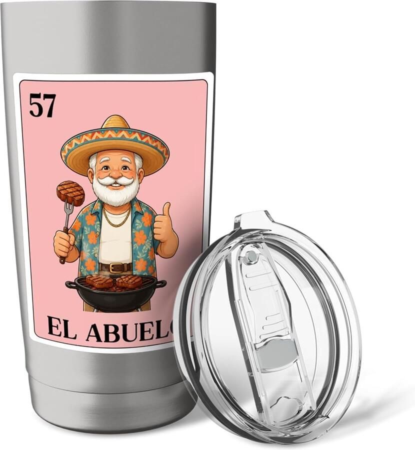 Kaart Mexicaanse vader Spaanse familie Vaderdag dubbelwandige thermobeker