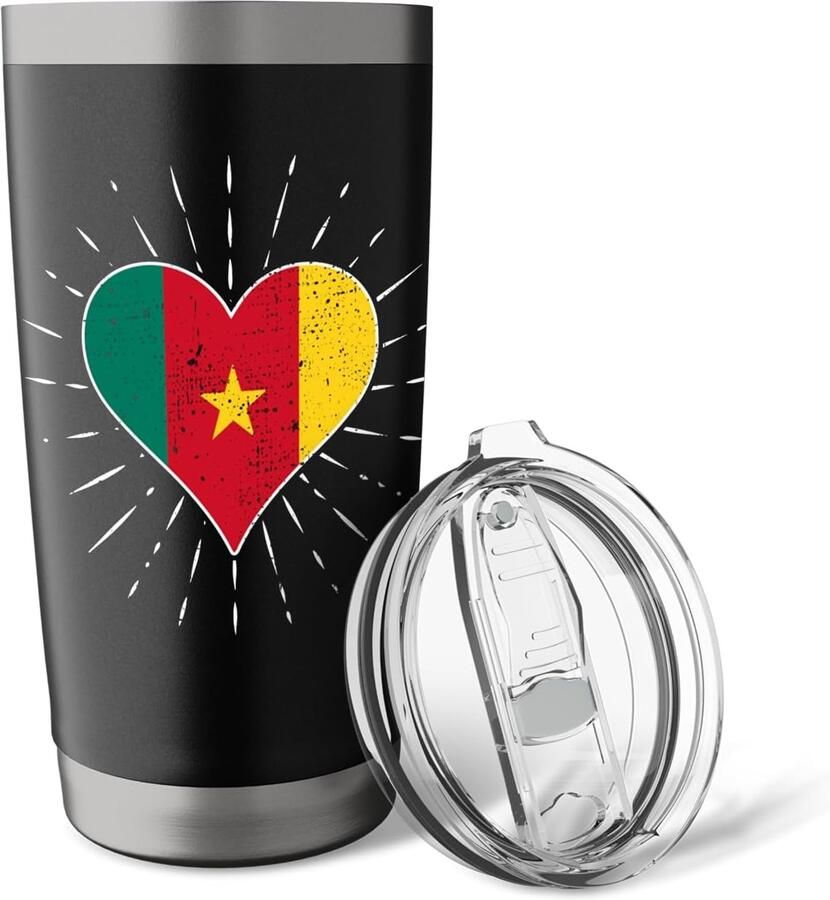 Kamerun vlag thermosbeker