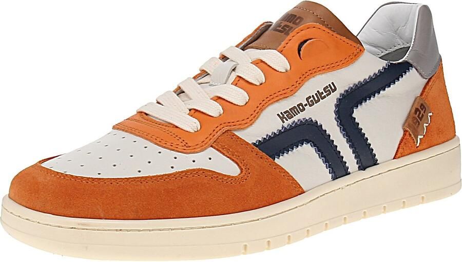 Kamo Gutsu Kamo-Gutsu Campo-048 Herenschoenen Sneaker Arancio-Denim