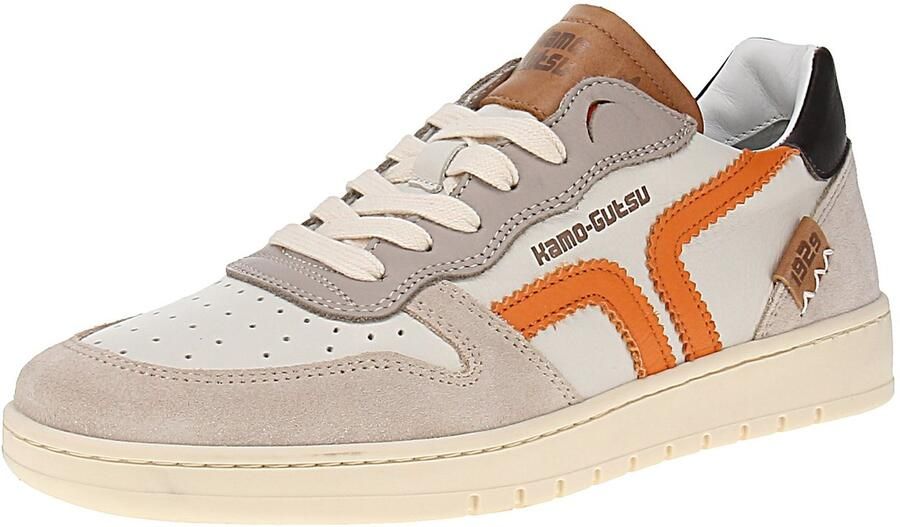 Kamo Gutsu Kamo-Gutsu Campo-048 Herenschoenen Sneaker Beige-Arancio