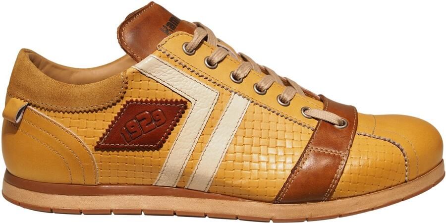 Kamo Gutsu Kamo-Gutsu gele leren heren sneakers