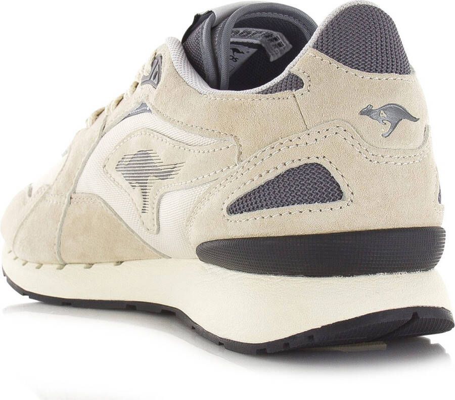 Kangaroos Coil R3 Sand Grey Beige Mesh Lage sneakers Unisex