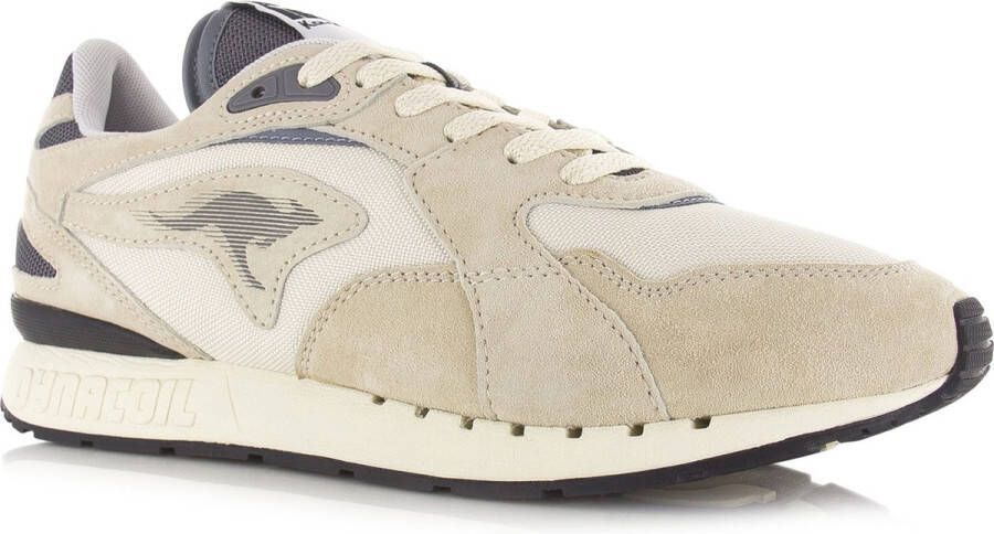 Kangaroos Coil R3 Sand Grey Beige Mesh Lage sneakers Unisex