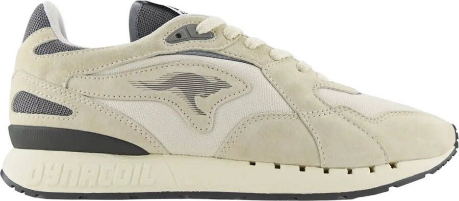 Kangaroos Coil R3 Sand Grey Beige Mesh Lage sneakers Unisex