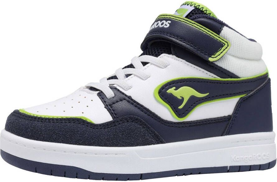 KangaROOS K-CP Dunkin Mid EV high-top jeugd unisex sneaker 10267 wit blauw