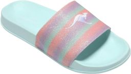 KangaROOS Dames K-Slide Shine Slippers Mint Regenboog