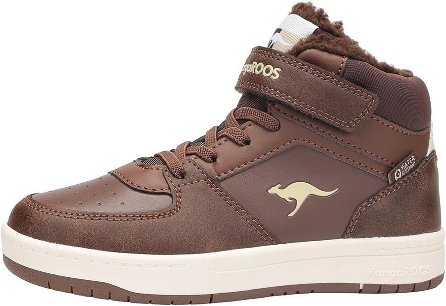 KangaROOS K-CP Bound Mid EV hoge unisex kindersneaker warme voering bruin