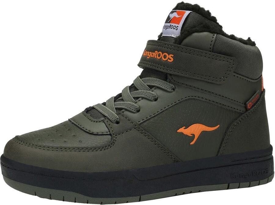 KangaROOS K-CP Bound Mid EV hoge unisex kindersneaker warme voering groen